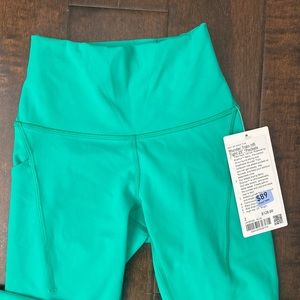 Lululemon wunder train hr tight 25” pockets leggings green